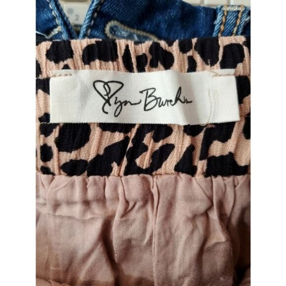 Animal Print Ruffle Mini Skirt Giered Cheetah Leopard - Picture 3 of 5